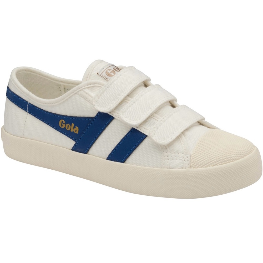 Women’s Gola White and Blue Velcro Sneakers